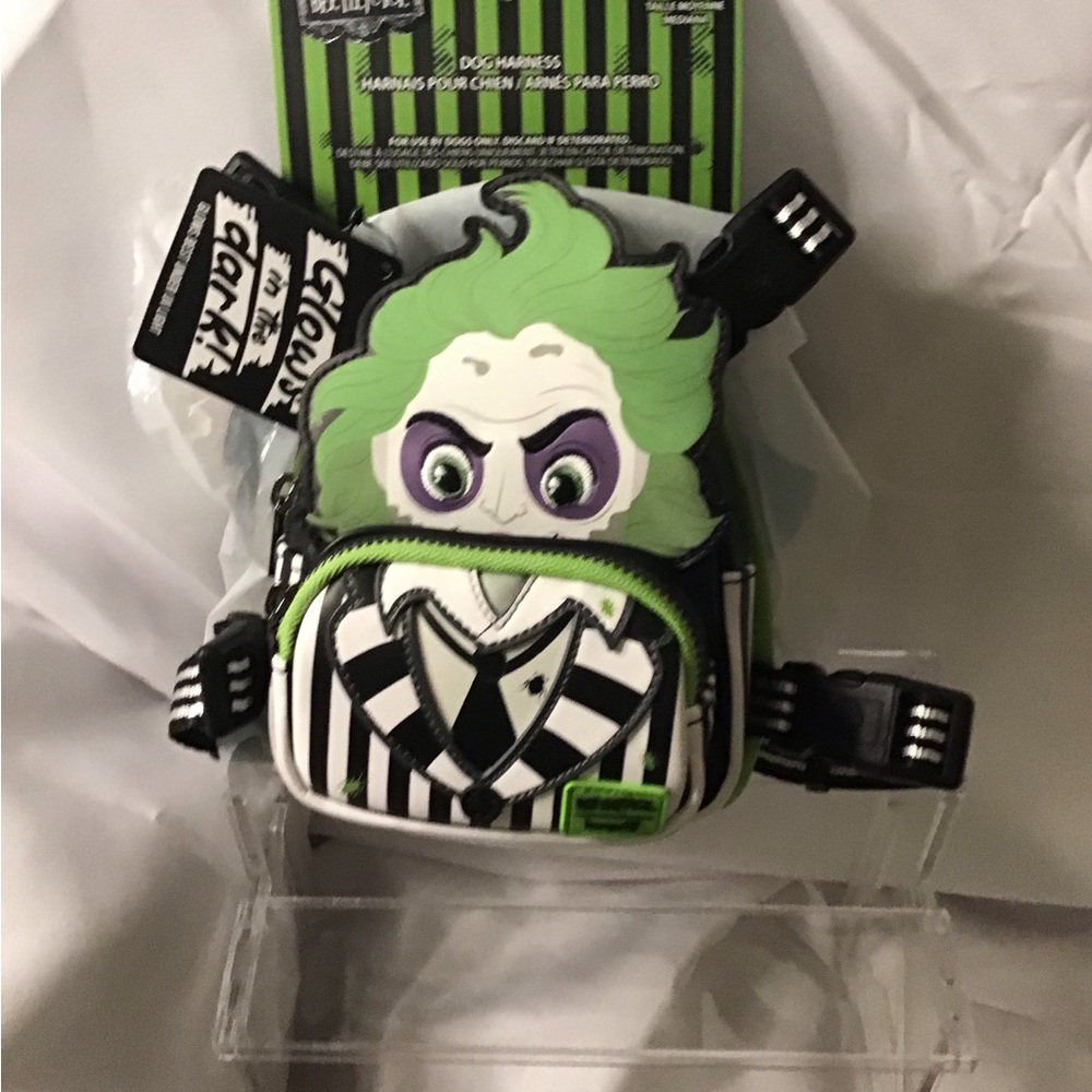 Beetlejuice Green and Black Backpack - Picture 3 of 3